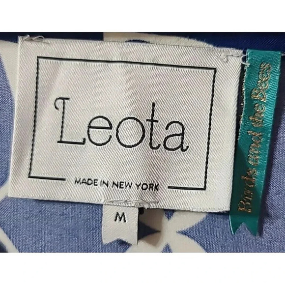 Leota Maternity Dress Women's Medium Knee-Length Blue Cream Stretch Career Flaw - Picture 4 of 6